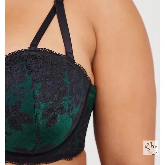 TORRID Green & Black Bra - Picture 2 of 8